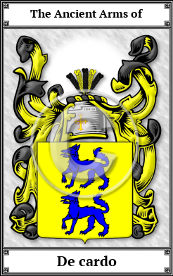 De cardo Family Crest Download (JPG)  Book Plated - 150 DPI